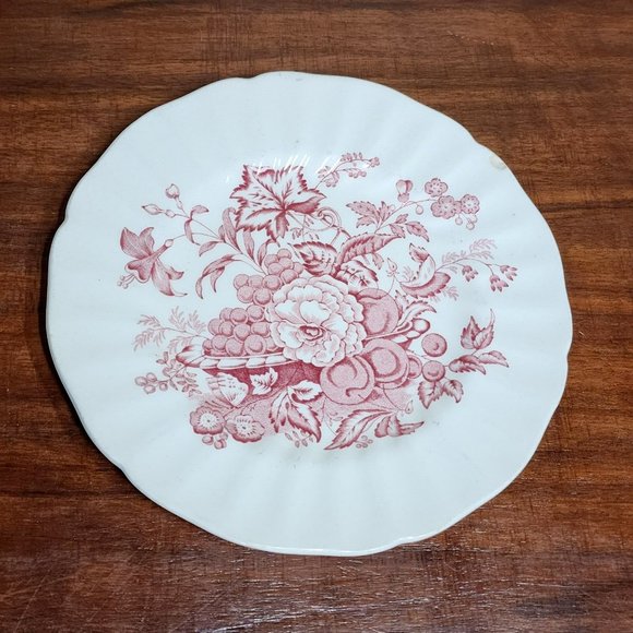 Two (2) Royal Doulton The Kirkwood Red Bread and Butter Plates - Picture 2 of 7